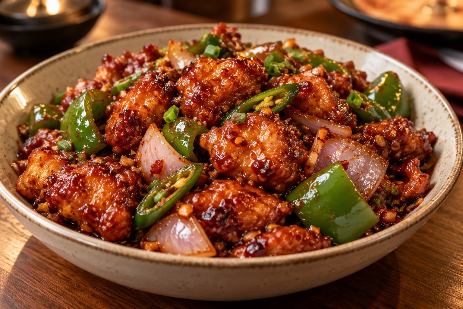 Chilly Chicken at Momo Restaurant
