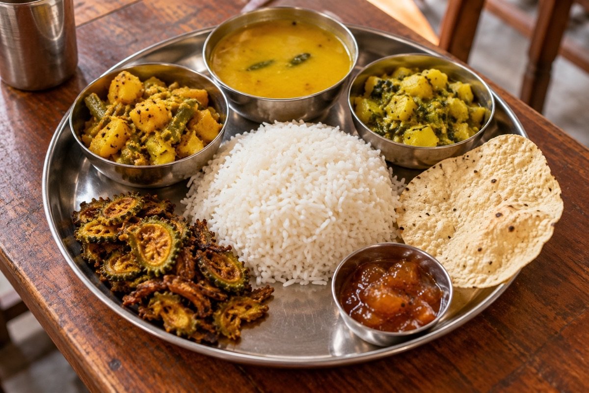 Bengali Veg Thali at Hotel Amarabati